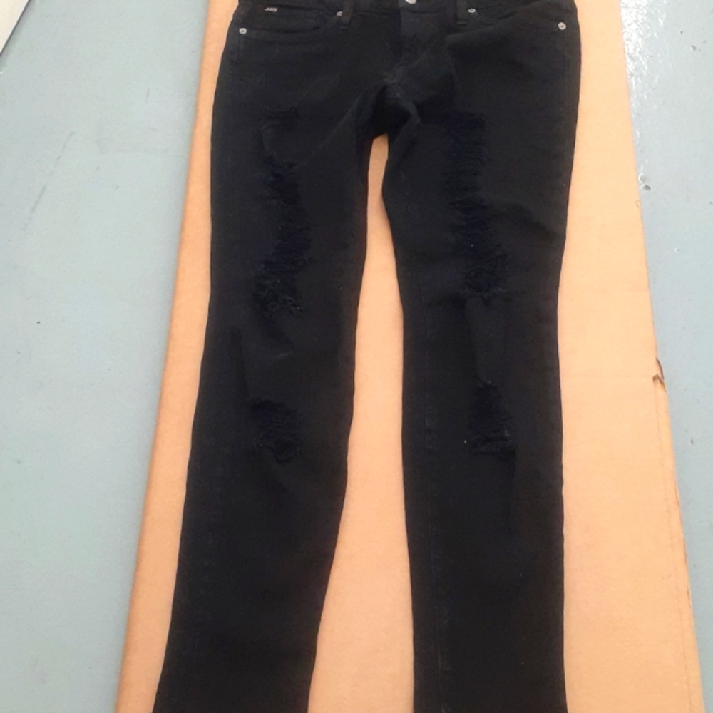Joe's Jeans Distressed SKINNY Black Jeans Jeggings W 29